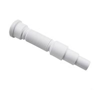 Gdfnmogo Tubo de desagüe de ducha flexible extensible de 50 mm, de PVC, color gris, 1 m de longitud, para instalación de baño, conexión de fontanería con extremos de espiga lisos