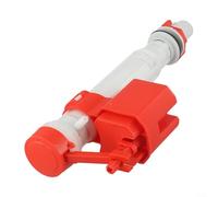 Gdfnmogo Válvula de llenado de cisterna de inodoro de entrada inferior ajustable para control de nivel de agua, compatible con la mayoría de modelos de inodoro, construcción ABS rojo y blanco