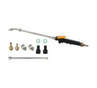 Gdfnmogo Varita rociadora de jardín ajustable de acero inoxidable con púas de latón para mangueras de 3/8 y 1/4 pulgadas, boquilla telescópica de 12.5 a 28 pulgadas para niebla o chorro, mango con