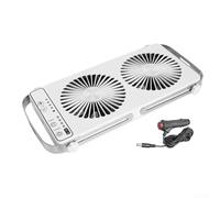 Gdfnmogo Ventilador de ventana de techo de doble fila con ajuste de 4 velocidades, sistema de ventilación expandible para autocaravana, caravana, remolque, ventilador de refrigeración con cable de 300
