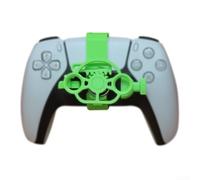 Gdfnmogo Volante 3D, para PS5, mango de controlador de juego de carreras compacto, accesorio de simulación dinámica, para un juego mejorado, amarillo, rojo, verde, blanco (verde)
