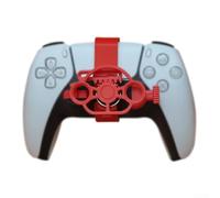 Gdfnmogo Volante 3D, para PS5, mango de controlador de juego de carreras compacto, accesorio de simulación dinámica, para un juego mejorado, amarillo, rojo, verde, blanco (rojo)