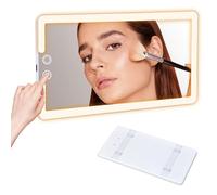 GDHKDDFL Accesorios prácticos para el Asiento del copiloto, Espejo de Maquillaje cosmético con Control táctil Regulable, 3 Modos luz y 60 LED, Universal for automóviles, Camiones vehículos