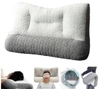 GDHKDDFL Almohadas de látex Iguales a Las de los hoteles, Almohada ortopédica for la apnea del sueño con tracción Cervical for un Profundo. Diseño ergonómico(Blanc)