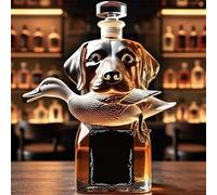 GDHKDDFL Decantadores de Whisky en 3D, Botella de Whisky 300 ml con Forma Cachorro, decantador Cristal Animal, Coleccionable, Regalo, Estatua artística, Escultura(F)