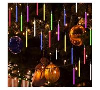 GDHKDDFL Flautas para niños y Adultos, Flauta de bambú Vertical marrón con Llave G, Instrumentos Musicales, Flauta, Clarinete, Quena secuoya(Multicolor,50cm 10 Tubes 480 LED)