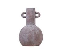 GDHKDDFL Jarrones de cerámica, Jarrón Gris Vintage de cerámica con Doble asa, arreglo Floral for Sala Estar, florero