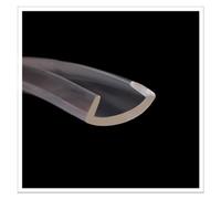 GDHKDDFL Láminas de Goma para sellar tuberías, Protector de Borde Goma translúcida 16.4 pies, fácil Cortar, for Piezas Chapa metálica y Puertas automóviles(10mm x 16mm)