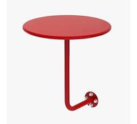 GDHKDDFL Mesa de Centro para Montar en la Pared, Mesa Auxiliar de café Redonda pequeña Pared, Colorida, Hierro Forjado Flotante, Tipo L, for cafetería cócteles(Red)