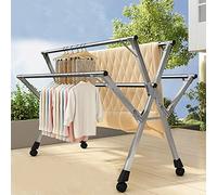 GDHKDDFL Tendedero Plegable para balcón, Tendedero for tendedero de Acero Inoxidable, Que Ahorra Espacio, Plegable for Interiores(Without Shoe Support,1.5)