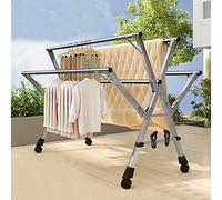 GDHKDDFL Tendedero Plegable para balcón, Tendedero for tendedero de Acero Inoxidable, Que Ahorra Espacio, Plegable for Interiores(with Shoe Support,1.2)