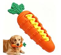 GDJIAJT Juguete universal para perros de silicona: juguete masticable con forma de zanahoria con silbido, ideal para entrenar cachorros, jugar a diario, cuidado dental y morder, así como para ser