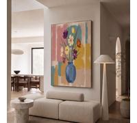 GDJSMIN Cuadros Decoracion Salon Flores Bohemias, 50×70 cm Laminas Decorativas Pared Dormitorios, Lienzos Decorativos Pared Tulipanes Flores Silvestres, Wall Art Comedor Pasillo Baño