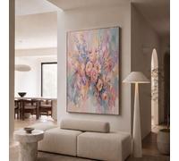 GDJSMIN Cuadros Decoracion Salon Pintura Al Óleo Flores, 40×50 cm Laminas Decorativas Pared Dormitorios, Lienzos Decorativos Pared Peonía Rosa, Wall Art Comedor Pasillo Baño