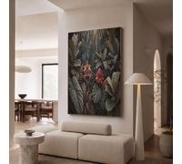 GDJSMIN Cuadros Decoracion Salon Plantas Tropicales, 60×90 cm Laminas Decorativas Pared Dormitorios, Lienzos Decorativos Pared Hojas Plátano Hojas Palma, Wall Art Comedor Pasillo Baño