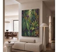 GDJSMIN Laminas Decorativas Pared Cuadros Decoracion Salon Selva Natural - Decorativos Decoracion Pared - Lienzos Decorativos (Monstera Deliciosa Hoja Palma 60×90 cm - Sin Marco)