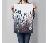 GDJSMIN Lienzos Decorativos Para Pared Pintura Escenas Pastorales - Lienzo Sin Marco Ilustraciones Plantas Y Flores,Obra Decorativa Para Dormitorio, Cocina, Sala De Estar (80×120 Cm, Verde Esmeralda)