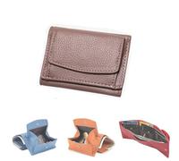 GDJZXD 2024 New Genuine Leather RFID Blocking Card Holder Organizer Pocket Mini Wallet, Premium Leather Wallet for Women, Leather Blocking Card Holder Pocket Anti-Credit Card Folding Mini Wallet(H)