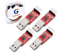 GDKEY CP2102 - Adaptador serie USB a TTL, módulo convertidor USB 2.0 UART con cabezal de 5 pines, salida de 3.3 V/5 V y cables de puente, para Arduino, ESP8266, STM32, STC y electrónica de bricolaje