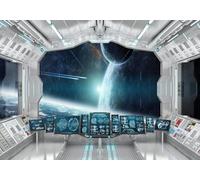 gdkldfg Papel Pintado No Tejido 200x140cm Dibujos Animados Habitación Infantil Cosmos Cápsula Espacial,Moderno Papel Pared,Decorativos Pared Salon Dormitorio