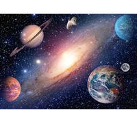 gdkldfg Papel Pintado No Tejido 300x210cm Dibujos Animados Espacio Estrellado Planetas Cosmos Habitación Infantil,Moderno Papel Pared,Decorativos Pared Salon Dormitorio