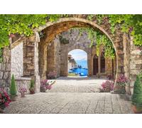 gdkldfg Papel Pintado No Tejido 400cmx280cm Estilo europeo arquitectura paisaje natural,Moderno Papel Pared,Decorativos Pared Salon Dormitorio