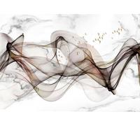 gdkldfg Papel Pintado Panorámico No Tejido Marrón,Arte Geométrico,Patrón,Zen para Salón, Dormitorio 350x250cm