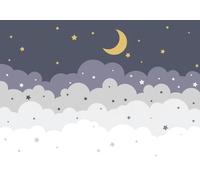gdkldfg Papel Pintado Pared Moderno Universo Estrellas Nubes Luna Habitación Infantil 400x280cm Papel Pared Seda Papel De Pared Decorativos Pared Salon Dormitorio
