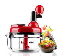 GDL - Picador Cortador de Alimentos con Manivela para Verduras, Frutas, Frutos Secos con Separador de Claras de Huevo