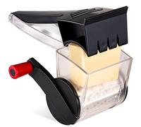 GDL Rallador de queso con manivela, rallador de queso parmesano compacto para cocina, apto para lavavajillas, con hoja de acero inoxidable para queso, nueces, chocolate y más.