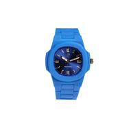 GDL - Reloj de Policarbonato Azul: Caja de 40,5 mm x 8,8 mm, Mecanismo de Cuarzo, Impermeable 5 ATM, Ligero 40 g, Acabado Soft Touch, Cristal Mineral LumiNova, Elegante