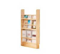 GdloWOoc Estantería Detrás De La Puerta, Ahorro De Espacio Estantería para Libros De Imágenes, Mueble Estrecho Multiusos para Espacios Pequeños(27.6" Wx3.9 Dx35.0 H/3 Tier)
