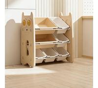 GdloWOoc Estantería Infantil, Organizador De Juguetes Y Almacenamiento Compacto, Diseño Multifuncional para Chambre D'enfant(Gray,17.7" Lx13.0 Wx27.0 H)