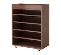 GdloWOoc Estantería para Libros de Imágenes, Armario Pequeño de Ahorro de Espacio, Multiusos para Espacios Pequeños(Walnut,23.6" Wx9.8 Dx29.5 H)
