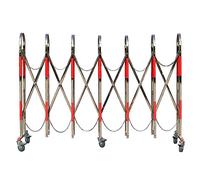 GDMDPTE Barreras de tráfico, Barricada metálica Industrial expandible, Puerta de Seguridad de estacionamiento retráctil portátil, Valla de Seguridad de tráfico expandible, Puerta de Barrer