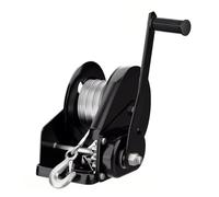 GDMDPTE Cabrestante Marino Manual de 1100 kg, Capacidad de 2400 LB, Cable de Acero Duradero de 15 m, Engranajes Resistentes al Desgaste para navegación, Pesca y Actividades al Aire Libre.