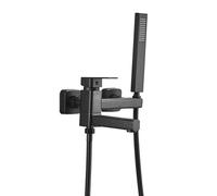 GDMDPTE Conjunto de Cabezal de Ducha Mural Negro, Grifo Monomando para bañera con caño Giratorio de 90°, Accesorio de Ducha grifos de bañera-C, Mejora Elegante y Funcional.