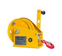 GDMDPTE Mini cabrestante Manual con Freno automático de 1800 LB - Cable autoblocante de 10 m para Tractor, Barco, Remolque, camión - Polipasto Manual portátil de Cuerda, diseño Compacto y