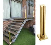 GDMDPTE Sistema de columnas para barandilla, balaustrada de Esquina/Extremo, Postes de Acero Inoxidable, Postes de barandilla para decoración Moderna del hogar.