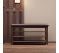 GDMDPTE Zapatero con Almacenamiento de 31 x 12 x 20 Pulgadas, Banco de Entrada de Madera Maciza con Estante, Organizador de Zapatos con Asiento Acolchado, Banco de Almacenamiento para entr