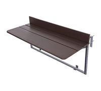 Gdmokle Mesa de Balcón Colgante Plegable - 5 Alturas Ajustables, para Café, Exterior, Jardín, Terraza - Resistente al Clima, Estable, Perfil de Aluminio