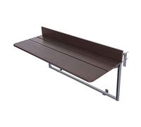 Gdmokle Mesa de Balcón, Colgante Plegable con 5 Alturas Ajustables, para Exterior, Jardín, Terraza, Resistente al Clima, Estable de Perfil de Aluminio