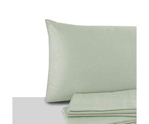 GDN| Funda Almohada en Algodón - Juego de 2 Fundas Almohada 40x60 - Made in Italy, Color bambú - Fundas Hipoalergénicas - Fundas de Cojines