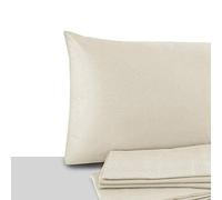 GDN| Funda Almohada en Algodón - Juego de 2 Fundas Almohada 40x70 - Made in Italy, Color Arena - Fundas Hipoalergénicas - Fundas de Cojines