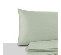GDN| Funda Almohada en Algodón - Juego de 2 Fundas Almohada 40x70 - Made in Italy, Color bambú - Fundas Hipoalergénicas - Fundas de Cojines