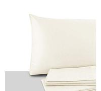 GDN| Funda Almohada en Algodón - Juego de 2 Fundas Almohada 50x80 - Made in Italy, Color Marfil - Fundas Hipoalergénicas - Fundas de Cojines