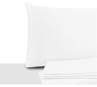 GDN| Funda Almohada en Algodón - Juego de 2 Fundas Almohada 80x80 - Made in Italy, Color Blanco - Fundas Hipoalergénicas - Fundas de Cojines