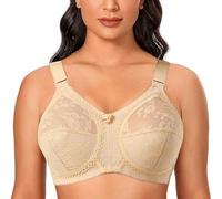 GDNIA Sujetadores de Encaje de Talla Grande Minimizer sin Relleno Suave para Mujer Todos los días, Sujetador de Ropa Interior Premium sin Aros para Senos caídos