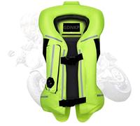 GDNKP Chaleco Airbag Moto,Chalecos Reflectantes Hipica Moto Homologado Reutilizable Chaqueta Hombres Mujer con Protecciones,Verde,3XL