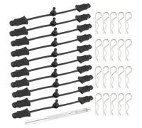 GDOOL 20 clips de cuerpo de coches RC de 1.2 mm con 10 pestañas de tracción y 1 escariador perforador para control remoto universal compatible con Redcat HPI Himoto HSP Exceed Truck Buggy